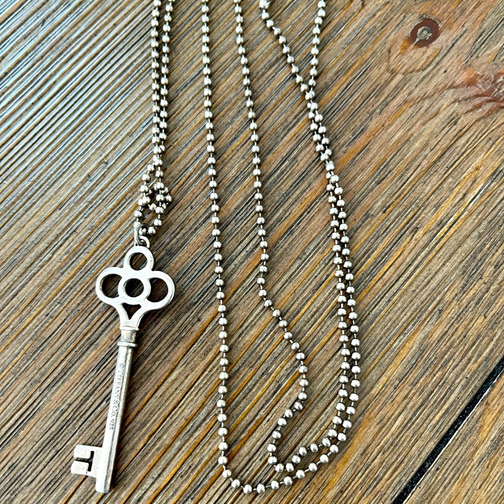 Tiffany &Co Sterling Silver Key Necklace